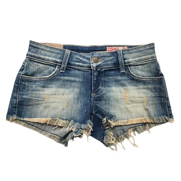 Siwy Camilla Cut-Off Shorts Low Rise Wash Distressed Size 24‎ - Picture 1 of 15